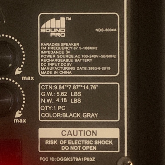 Naxa karaoke bluetooth party speaker combo w mic and remote - Picture 14 of 14